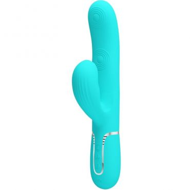 PRETTY LOVE PERLITA VIBRADOR PUNTO G 3 EN 1 MULTIFUNCIaN VERDE AGUA