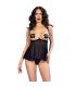 CHILIROSE CR 4715 SET BABYDOLL CUATRO PIEZAS NEGRO S