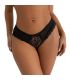 SUBBLIME PANTY ENCAJE FLORAL DETALLE TIRAS NEGRO S M