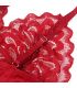 SUBBLIME BABYDOLL SATINADO CON ENCAJE ROJO S M