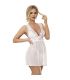 SUBBLIME BABYDOLL ESCOTE EN V DE ENCAJE BLANCO S M