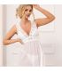 SUBBLIME BABYDOLL ESCOTE EN V DE ENCAJE BLANCO S M