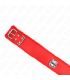 KINK COLLAR CON CORREA 116 CM CON TACHUELAS PLATEADAS MODELO 4 ROJO AJUSTABLE 40 48 CM X 6 CM