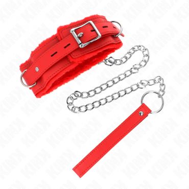 KINK COLLAR CON CORREA 65 CM CON RESTRICCIONES ROJO AJUSTABLE 36 42 CM X 55 CM