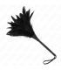 KINK PLUMAS DE POLLO PARA COSQUILLAS CON FORMA CUERNO DE CRIADA NEGRO 36 CM