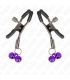 KINK PINZAS PARA PEZONES CON DOBLE CAMPANILLA VIOLETA 6 CM