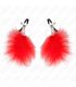 KINK PINZAS PARA PEZONES CON PLUMA ROJO 7 CM