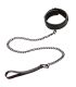 CALEXOTICS NOCTURNAL COLLAR Y CORREA CUERO AJUSTABLE NEGRO