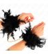 KINK ESPOSAS DE PLUMAS NEGRO CON CADENA DORADA MODELO 1