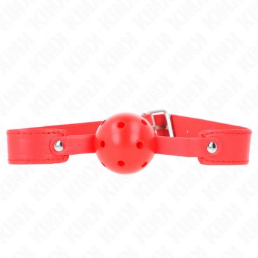 KINK MORDAZA DE BOLA 45 CM TRANSPIRABLE ROJO 65 x 25 CM