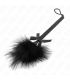 KINK MASAJEADOR DE CUERDA DE NAILON CON PLUMAS PARA COSQUILLAS Y LAZO NEGRO 25 CM