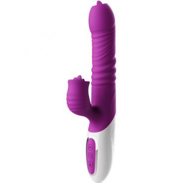 ARMONY VIBRADOR THRUSTING DOBLE LENGUA EFECTO CALOR VIOLETA