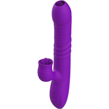 ARMONY FULLY GSPOT VIBRADOR RABBIT CON LENGUA ESTIMULADORA EFECTO CALOR VIOLETA