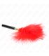 KINK PLUMAS PARA COSQUILLAS METAL DORADO ROJO 18 CM