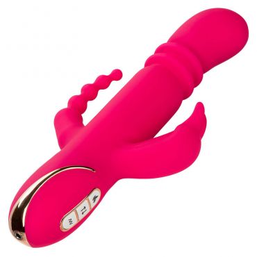 CALEXOTICS JACK FANTASY TRIPLE VIBRADOR CALENTABLE RABBIT ROSA