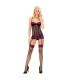 LIVCO CORSETTI FASHION SIDONIA CF 90453 CAMISA TANGA NEGRO FUCSIA S M