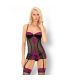 LIVCO CORSETTI FASHION SIDONIA CF 90453 CAMISA TANGA NEGRO FUCSIA S M