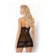 LIVCO CORSETTI FASHION MOCHANA CF 90475 CAMISA TANGA NEGRO S M