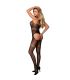 SUBBLIME 951948 BODYSTOCKING DE REJILLA CON TIRANTES DE CUELLO CRUZADOS NEGRO TALLA aNICA