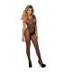 SUBBLIME 951962 BODYSTOCKING CROTCHLESS DE REJILLA CON ESTAMPADO DE FLORES NEGRO TALLA aNICA