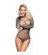 SUBBLIME 952297 BODY DE REJILLA BRILLANTE CON HOMBROS DESCUBIERTOS MANGA LARGA NEGRO TALLA aNICA