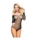 SUBBLIME 952297 BODY DE REJILLA BRILLANTE CON HOMBROS DESCUBIERTOS MANGA LARGA NEGRO TALLA aNICA