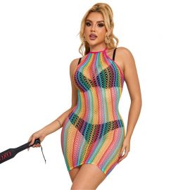 SUBBLIME 952341 VESTIDO DE REJILLA ARCOIRIS TALLA aNICA