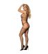 SUBBLIME 951702 BODYSTOCKING CROTCHLESS DE REJILLA CON TIRANTES Y TOP CORTO NEGRO TALLA aNICA