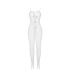 SUBBLIME 951740 BODYSTOCKING CROTCHLESS DE REJILLA CON LAZOS BLANCO TALLA aNICA