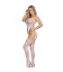 SUBBLIME 951894 BODYSTOCKING CROTCHLESS DE REJILLA CON TIRANTES BLANCO TALLA aNICA