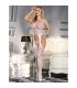 SUBBLIME 951894 BODYSTOCKING CROTCHLESS DE REJILLA CON TIRANTES BLANCO TALLA aNICA