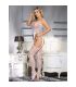 SUBBLIME 951894 BODYSTOCKING CROTCHLESS DE REJILLA CON TIRANTES BLANCO TALLA aNICA