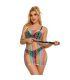 SUBBLIME 952365 VESTIDO DE REJILLA HOMBROS DESCUBIERTOS ARCOIRIS TALLA aNICA