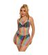 SUBBLIME 952365 VESTIDO DE REJILLA HOMBROS DESCUBIERTOS ARCOIRIS TALLA aNICA