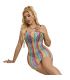 SUBBLIME 952457 VESTIDO DE REJILLA SIN MANGAS CON HOMBROS DESCUBIERTOS ARCOIRIS TALLA aNICA