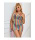 SUBBLIME 952457 VESTIDO DE REJILLA SIN MANGAS CON HOMBROS DESCUBIERTOS ARCOIRIS TALLA aNICA