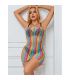 SUBBLIME 952457 VESTIDO DE REJILLA SIN MANGAS CON HOMBROS DESCUBIERTOS ARCOIRIS TALLA aNICA