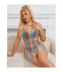 SUBBLIME 952457 VESTIDO DE REJILLA SIN MANGAS CON HOMBROS DESCUBIERTOS ARCOIRIS TALLA aNICA