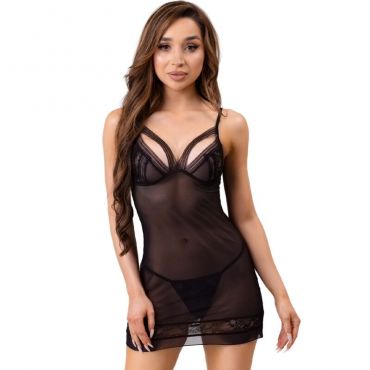 LIVCO CORSETTI FASHION TIANA LC 20208 CAMISA TANGA NEGRO S M