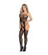 SUBBLIME 951887 BODYSTOCKING CROTCHLESS DE REJILLA CON TIRANTES NEGRO TALLA aNICA