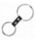 KINK ANILLO PENE DOBLE METAL 37 CM A 5 CM CONECTADOS POR CORREA POLIPIEL MODELO 2