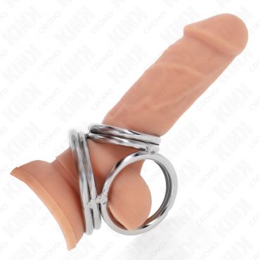 KINK ANILLO PENE TRIPLE METAL CROMADO 38 CM A 5 CM MODELO 1