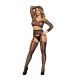 SUBBLIME 952020 BODYSTOCKING CROTCHLESS DE REJILLA SEXY CON MANGA LARGA NEGRO TALLA aNICA