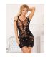 SUBBLIME 952198 VESTIDO DE REJILLA CON DIAMANTES BRILLANTES NEGRO TALLA aNICA