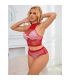 SUBBLIME 952402 SET DE REJILLA CON BRILLANTES ROJO TALLA aNICA