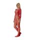 SUBBLIME 952419 BODYSTOCKING DE REJILLA CON DIAMANTES MANGA LARGA ROJO TALLA aNICA