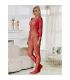 SUBBLIME 952419 BODYSTOCKING DE REJILLA CON DIAMANTES MANGA LARGA ROJO TALLA aNICA