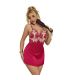 SUBBLIME 954123 BABYDOLL CON DISEaO FLORAL ROJO S M