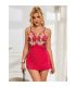 SUBBLIME 954123 BABYDOLL CON DISEaO FLORAL ROJO S M