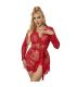 SUBBLIME 953775 CAMISaN DE ENCAJE TANGA ROJO S M